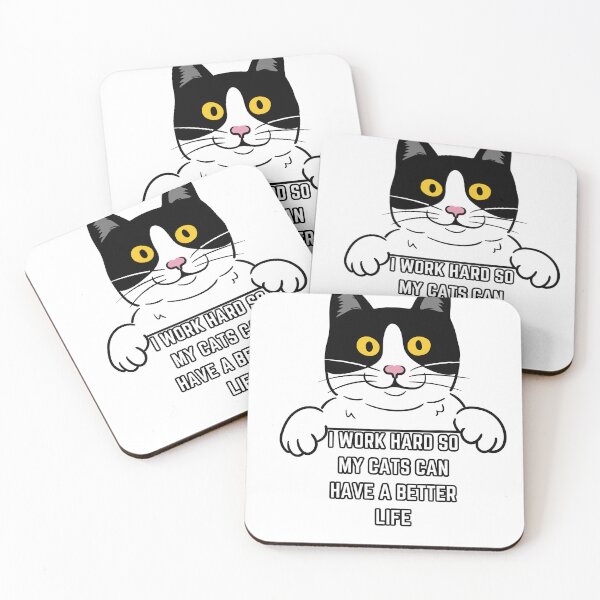Item preview, Working Hard for My Feline Friends: Enhancing Their Lives ,cats lover , cute cat , designed and sold by Adilessayeh.