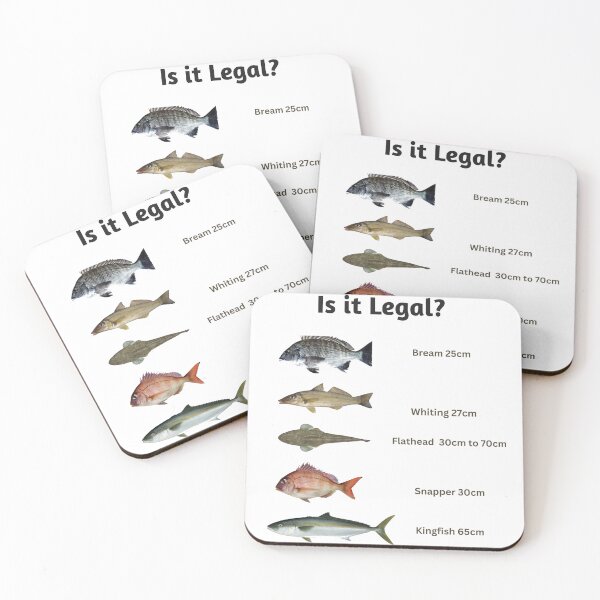 Item preview, Is it legal? Fish Size Limit Fish Chart designed and sold by Reelyfishing.