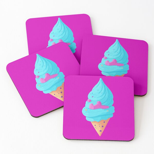 Item preview, Pink Blue Bubble Gum Ice Cream Cones Pattern designed and sold by Zazizu.