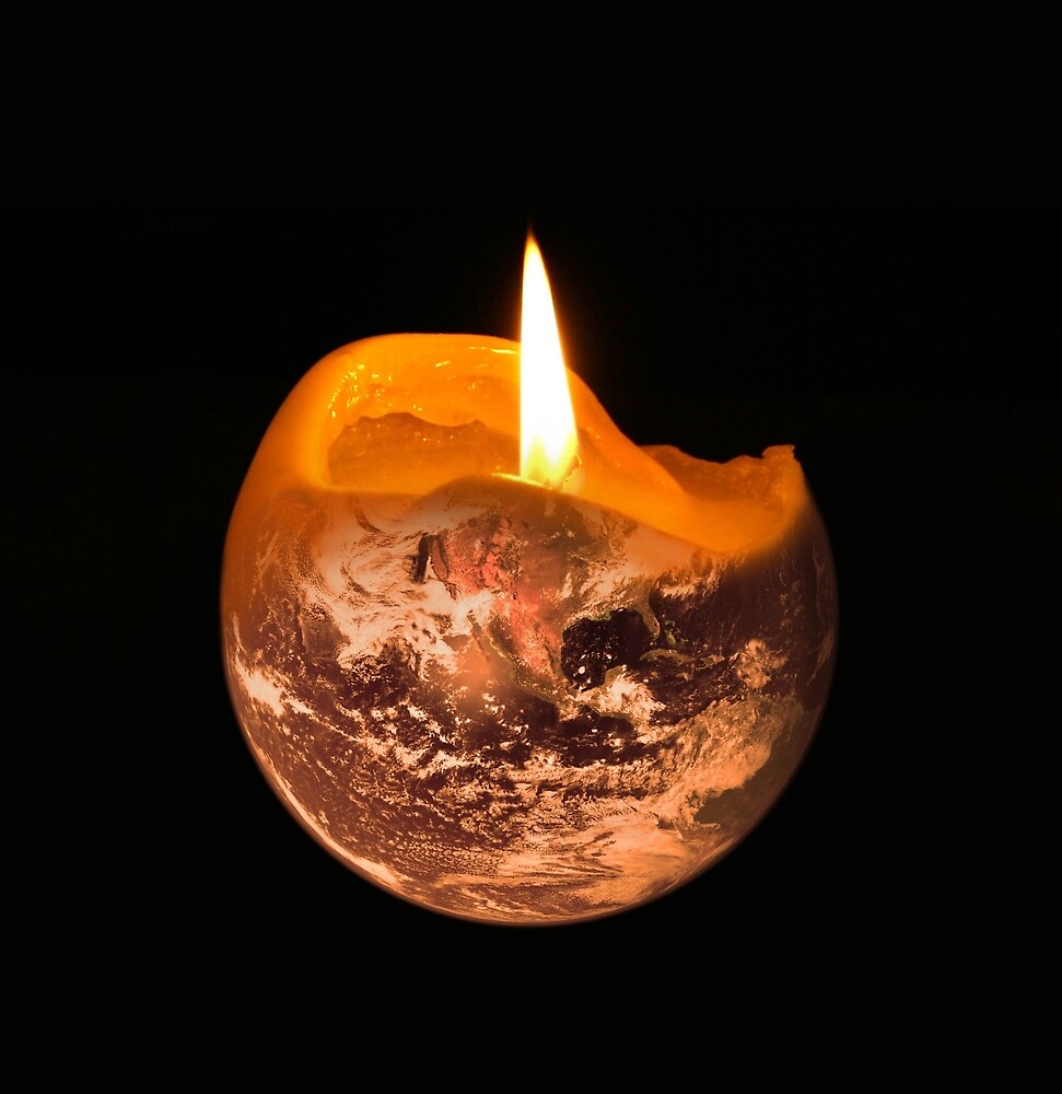 "Candle Earth" by mkr1994 Redbubble