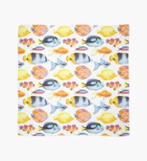 Watercolor tropical fish Scarf