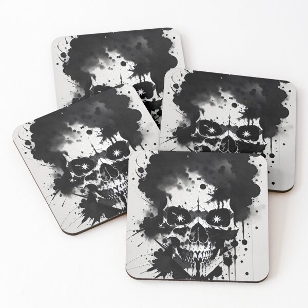 Item preview, Smiling skull in the form of a blot designed and sold by MadinaFatt.