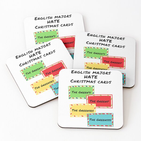 Item preview, English majors hate Christmas cards funny holiday green   designed and sold by khainghingo7.