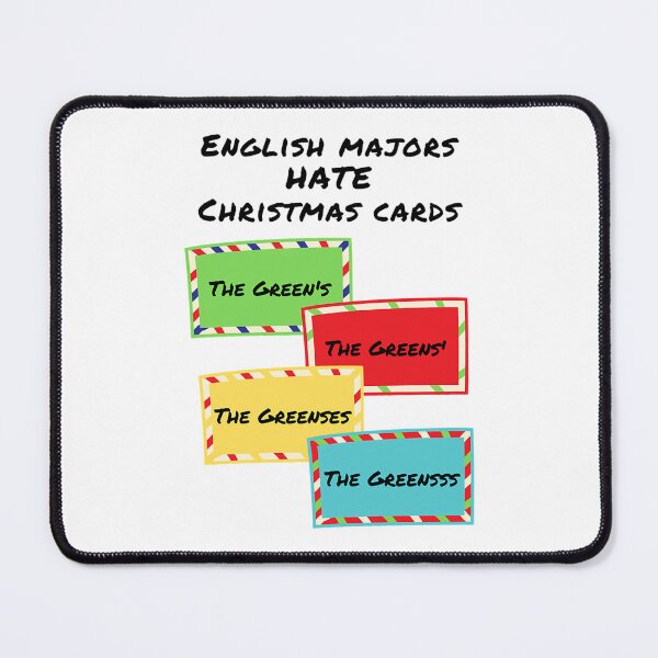 Item preview, English majors hate Christmas cards funny holiday green   designed and sold by khainghingo7.