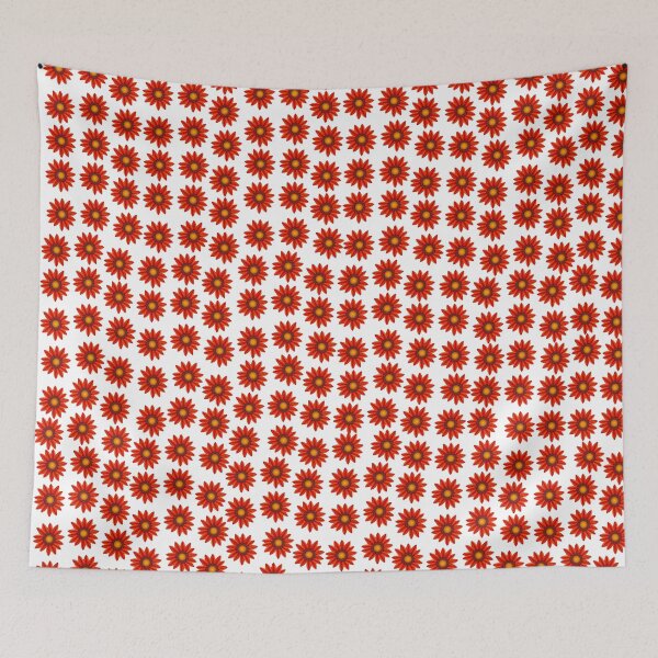Artikelvorschau, Rotes Gänseblümchen-Blumen-Illustrationsmuster. entworfen und verkauft von PlantKind.