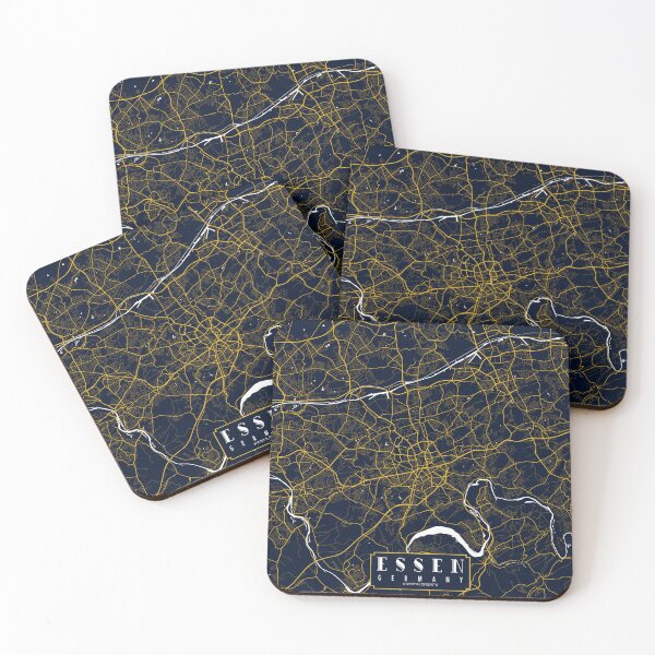 Item preview, Essen City Map of Germany - Gold Art Deco designed and sold by deMAP.