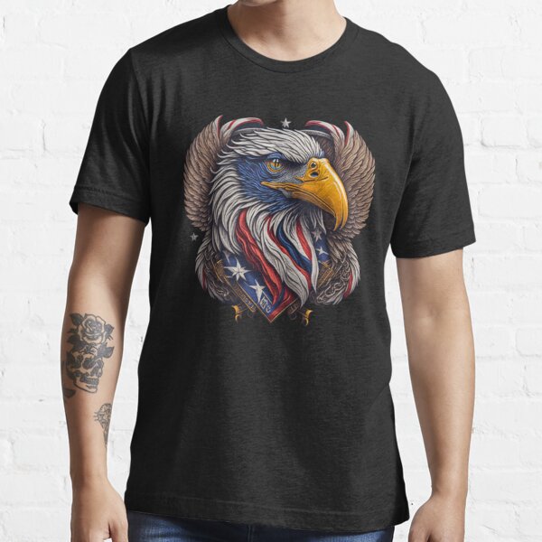 t shirt design get high with eagle head and gray background