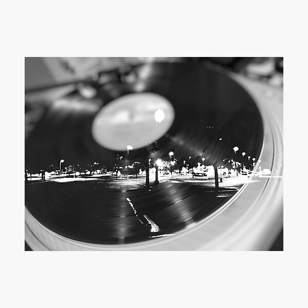 Music Record Night Photographic Print