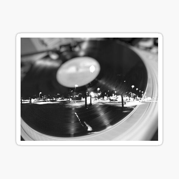 Music Record Night Sticker