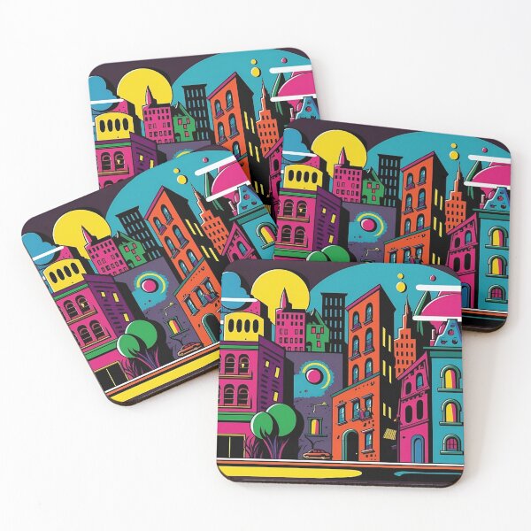 Item preview, Pop art city landscape designed and sold by VeronicArt85.