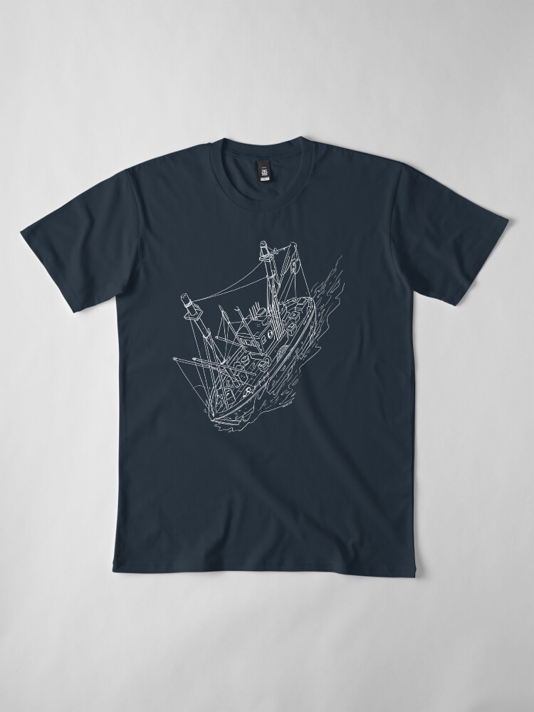 Alternate view of Fishing Boat Drawing Premium T-Shirt