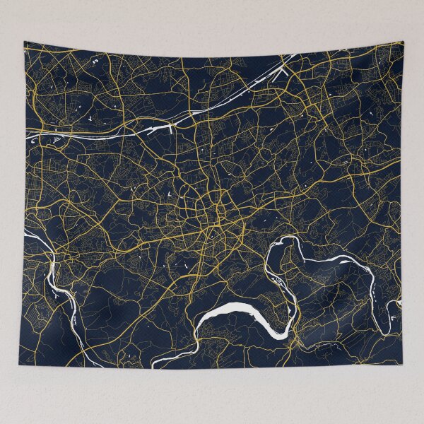 Item preview, Essen City Map of Germany - Gold Art Deco designed and sold by deMAP.