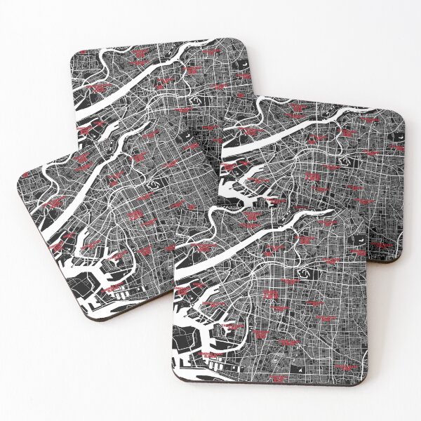 Item preview, Japan Map Style - Osaka City designed and sold by JustinLeeShop.