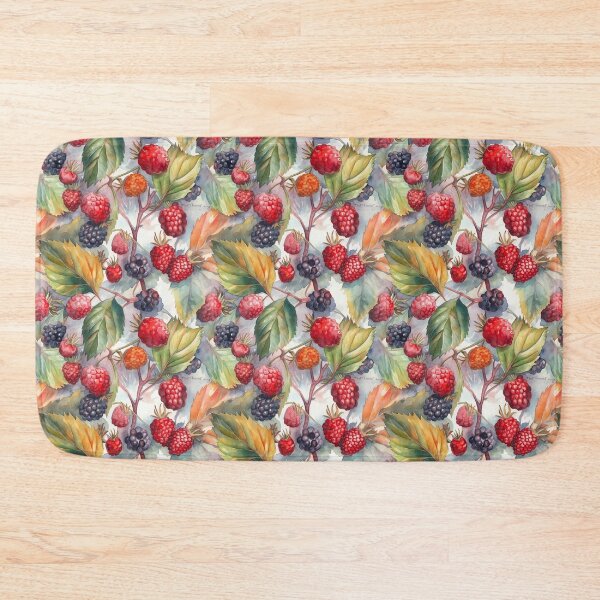 Item preview, berries and brambles Watercolour pattern designed and sold by Leo Rolph.