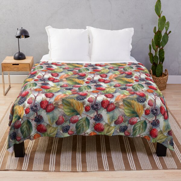 Item preview, berries and brambles Watercolour pattern designed and sold by Leo Rolph.