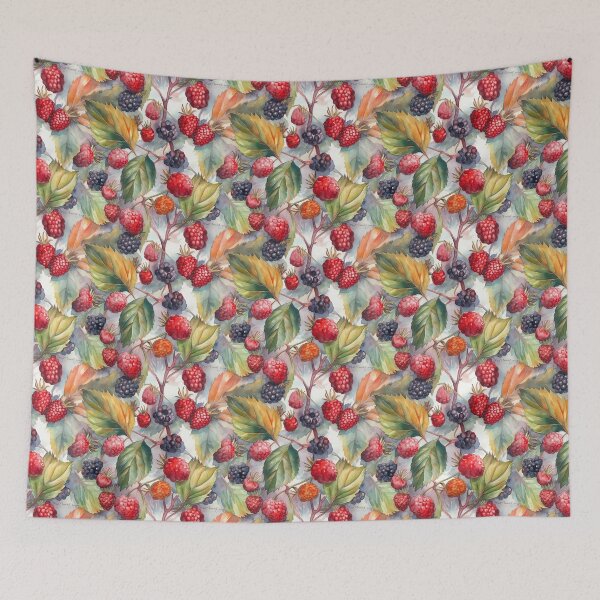 Item preview, berries and brambles Watercolour pattern designed and sold by Leo Rolph.