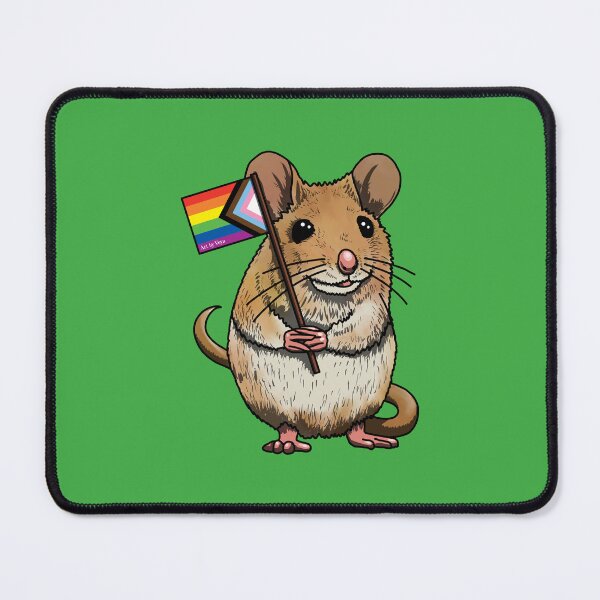 Item preview, Mouse with LGBT Flag 2023 designed and sold by Art by Veya.