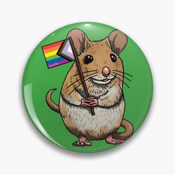 Item preview, Mouse with LGBT Flag 2023 designed and sold by Art by Veya.