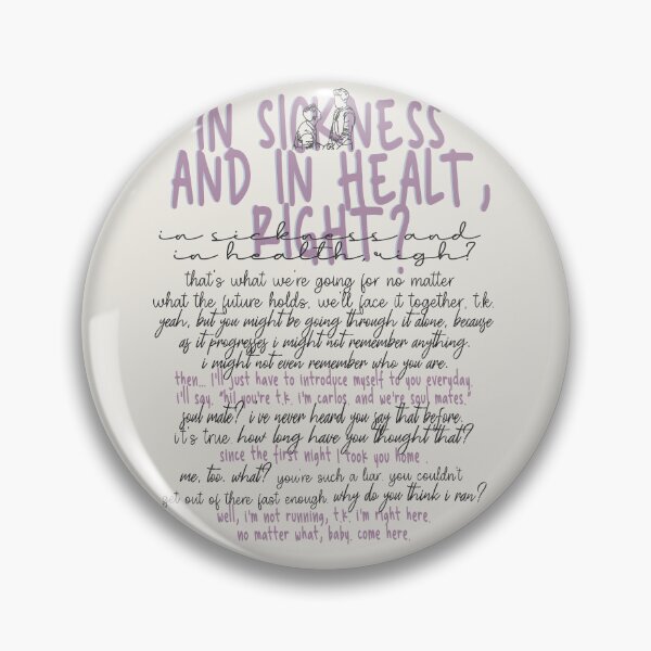 Item preview, In sickness and in healt, right? That's what we're going for no matter what the future holds. designed and sold by Pinu92.
