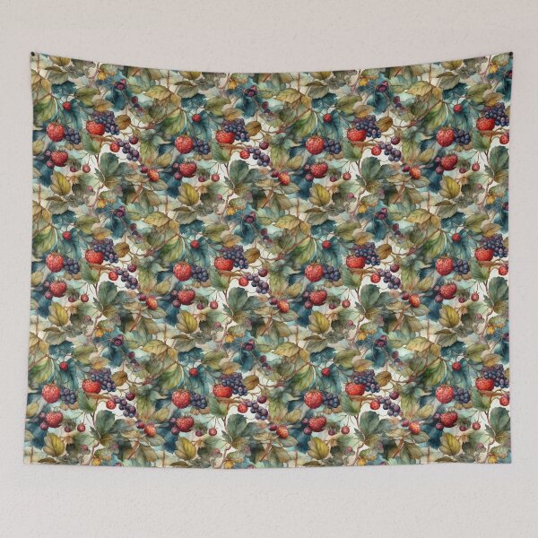 Item preview, berries and brambles Watercolour pattern III designed and sold by Leo Rolph.