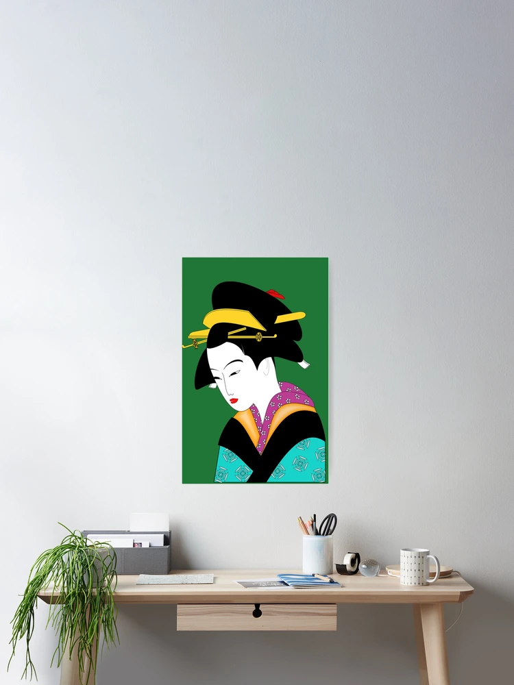 Thumbnail 2 of 3, Poster, Geisha In Color designed and sold by Slinky-Reebs.
