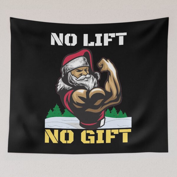 Item preview, No Lift No Gift  Santa Bodybuilding Workout Liftmas Fitness Lovers Gym Humor  Merry Christmas Aest designed and sold by elamkayce.