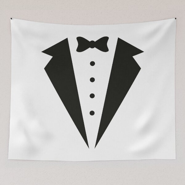 Item preview, Black Suit with Bow Tie and White Shirt designed and sold by origoo.