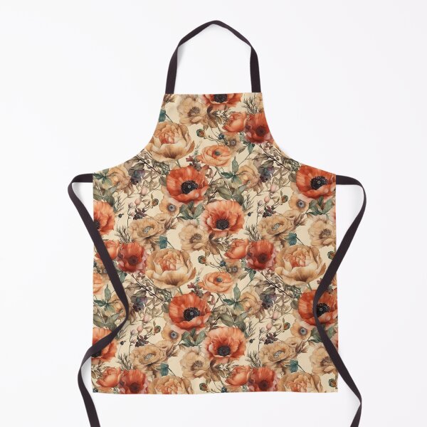 Item preview, rose and poppies on tan designed and sold by Leo Rolph.