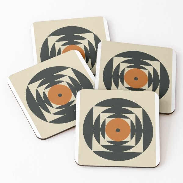 Item preview, Circles and squares with red circle in the middle | Brute force designed and sold by Phoenix-Textile.