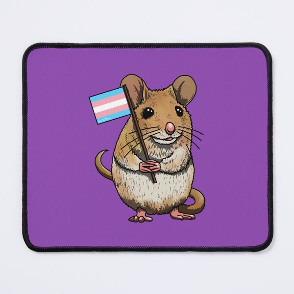 Item preview, Mouse with Trans Flag 2023 designed and sold by Art by Veya.