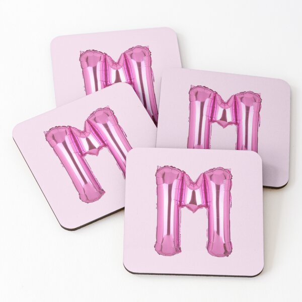 Artikelvorschau, Ballonbuchstabe „M“ in Rosa entworfen und verkauft von pixel-chick.