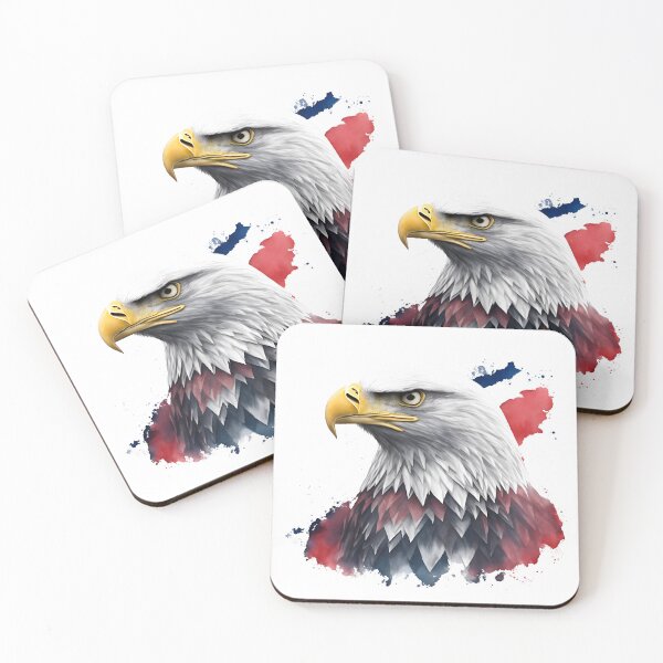 Item preview, 4th of July portrait of an eagle against the background of the flag designed and sold by jkrphoto.