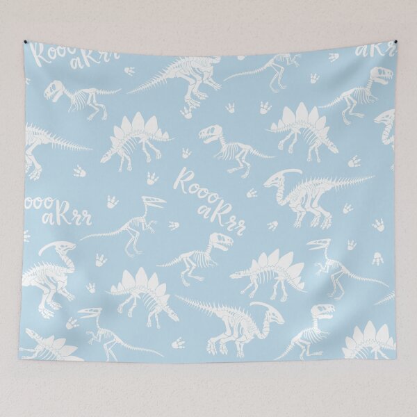 Item preview, Painted Dinos Blue and White pattern designed and sold by Ladies-Boutique.
