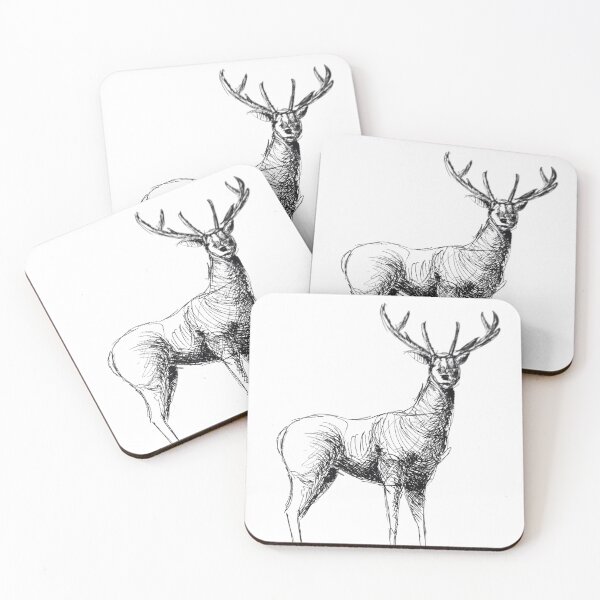 Item preview, Deer hand drawn sketch design designed and sold by ManicDesignz.