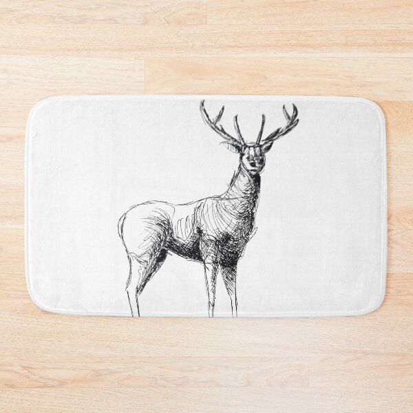 Item preview, Deer hand drawn sketch design designed and sold by ManicDesignz.