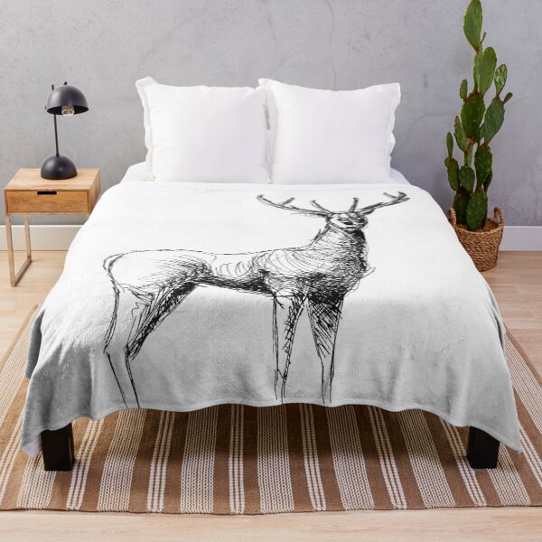 Item preview, Deer hand drawn sketch design designed and sold by ManicDesignz.