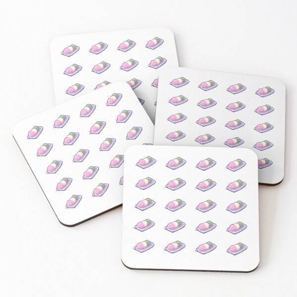 Item preview, Dango on a Plate Pixel Art Sticker Set designed and sold by Pixelification.