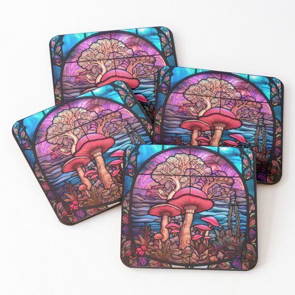 Item preview, Stained Glass Mushrooms designed and sold by Peno Saur.