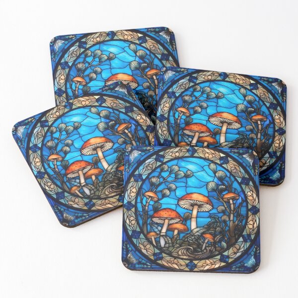 Item preview, Stained Glass Mushrooms designed and sold by Peno Saur.
