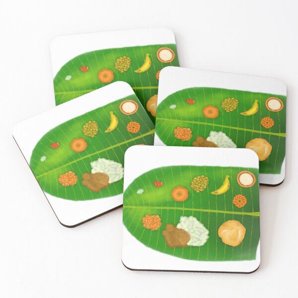 Item preview, South Indian meal on banana leaf designed and sold by aditikkumar.