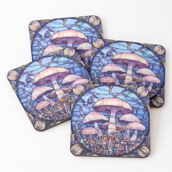 Item preview, Stained Glass Mushrooms designed and sold by Peno Saur.