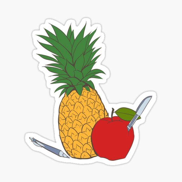 Pens Pineapple and Apple Sticker