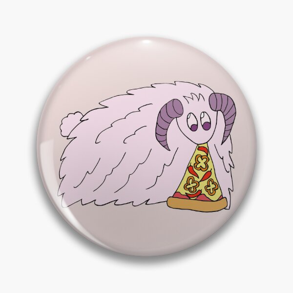 Item preview, Cute fluffy ram with pizza designed and sold by floofrealm.