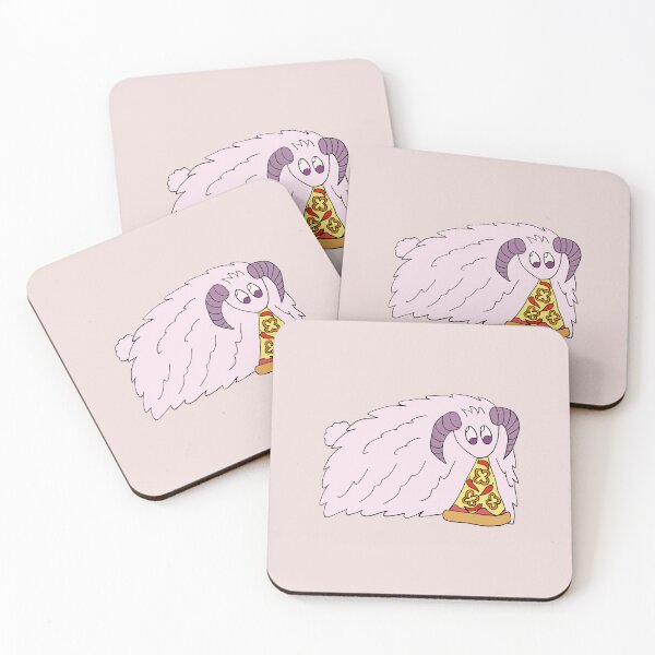 Item preview, Cute fluffy ram with pizza designed and sold by floofrealm.