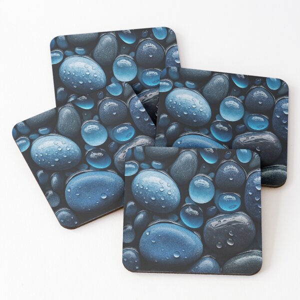 Item preview, Blue Glass And Pepples At the Beach designed and sold by MysticMarble.