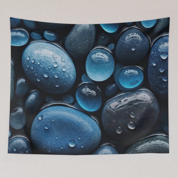 Item preview, Blue Glass And Pepples At the Beach designed and sold by MysticMarble.