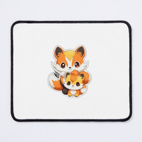 Item preview, Cute Baby and Mommy Fox | White | Kawaii, Smiling, Anime, Happy, Manga, Aesthetic, Animals, Japanese, Cartoon, Love designed and sold by FantasySoul.