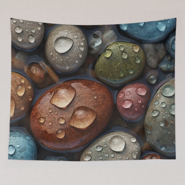 Item preview,  Glass And Pepples At the Beach designed and sold by MysticMarble.