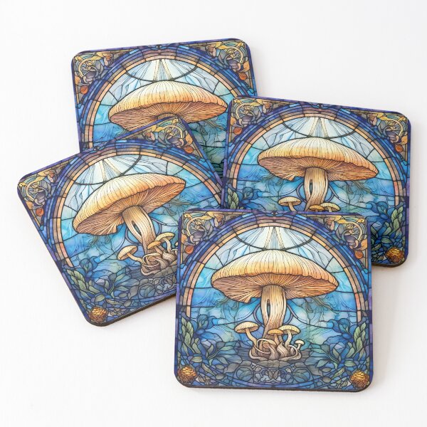 Item preview, Stained Glass Mushrooms designed and sold by Peno Saur.