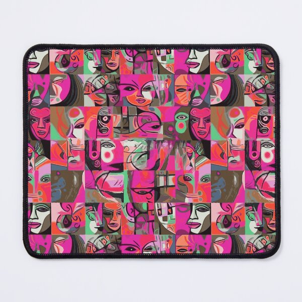 Item preview, Cubism faces people designed and sold by Alessandro Remo Mazzoni Remotextiles.